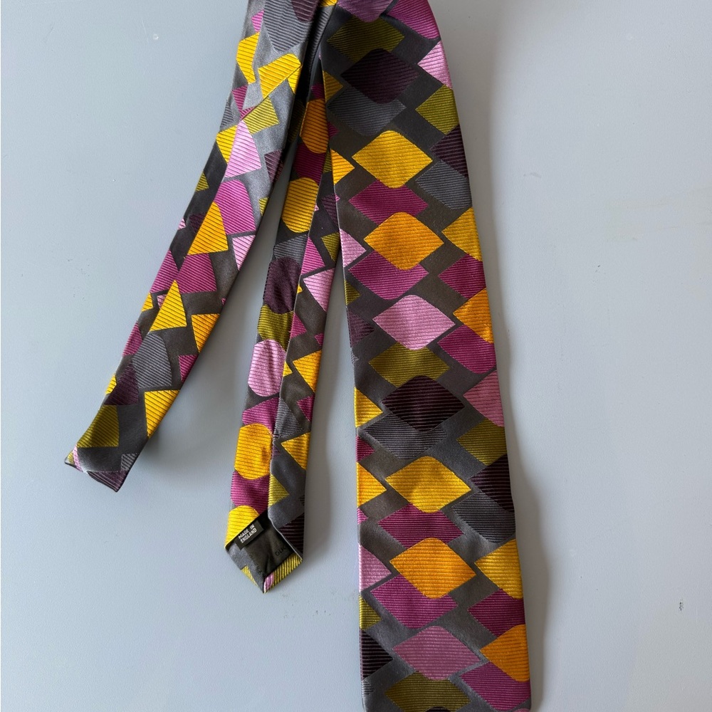 Duchamp Multicolor Geometric Tie